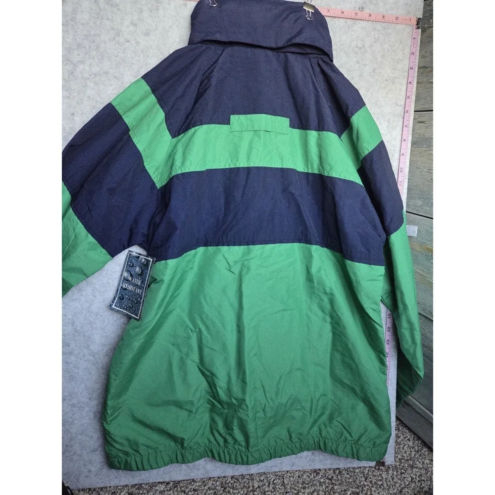 Extreme Limit Youth Water Resistant Hooded Jacket Green Navy Size 14/16 - Picture 4 of 9
